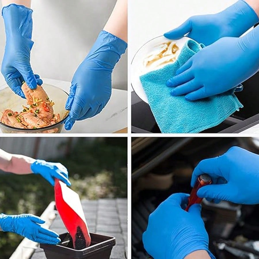 Rubber Glove Cleaning - 100pcs Heavy Duty Nitrile Disposable Gloves,