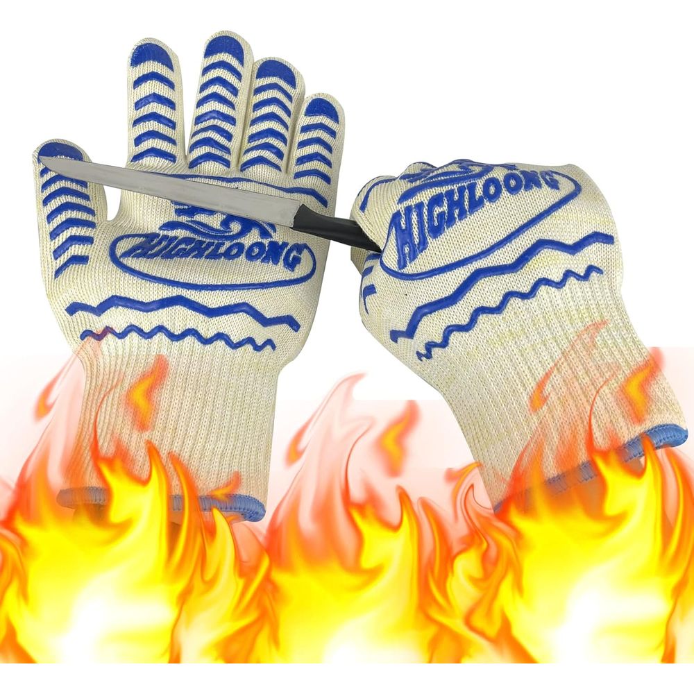 Oven Mitt Silicone - BBQ Gloves, 2 Pack 1472℉ Extreme