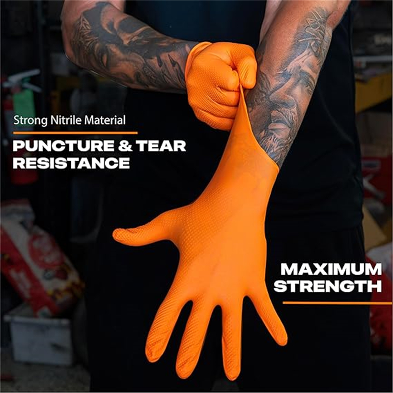 8mil Heavy Duty Industrial Ora - Nitrile Mechanic Glove review and price