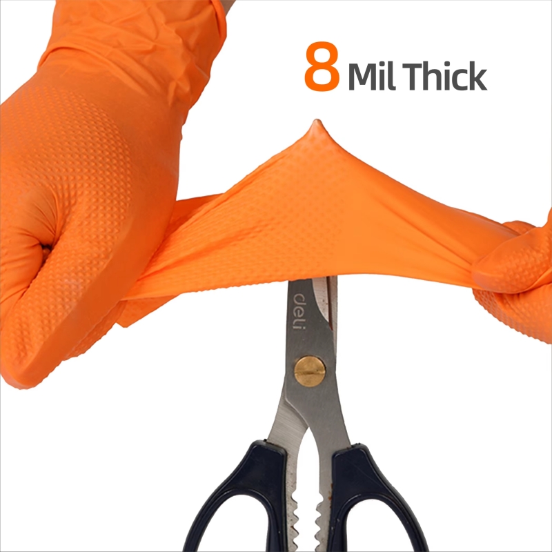 8mil Heavy Duty Industrial Ora - Nitrile Mechanic Glove review and price
