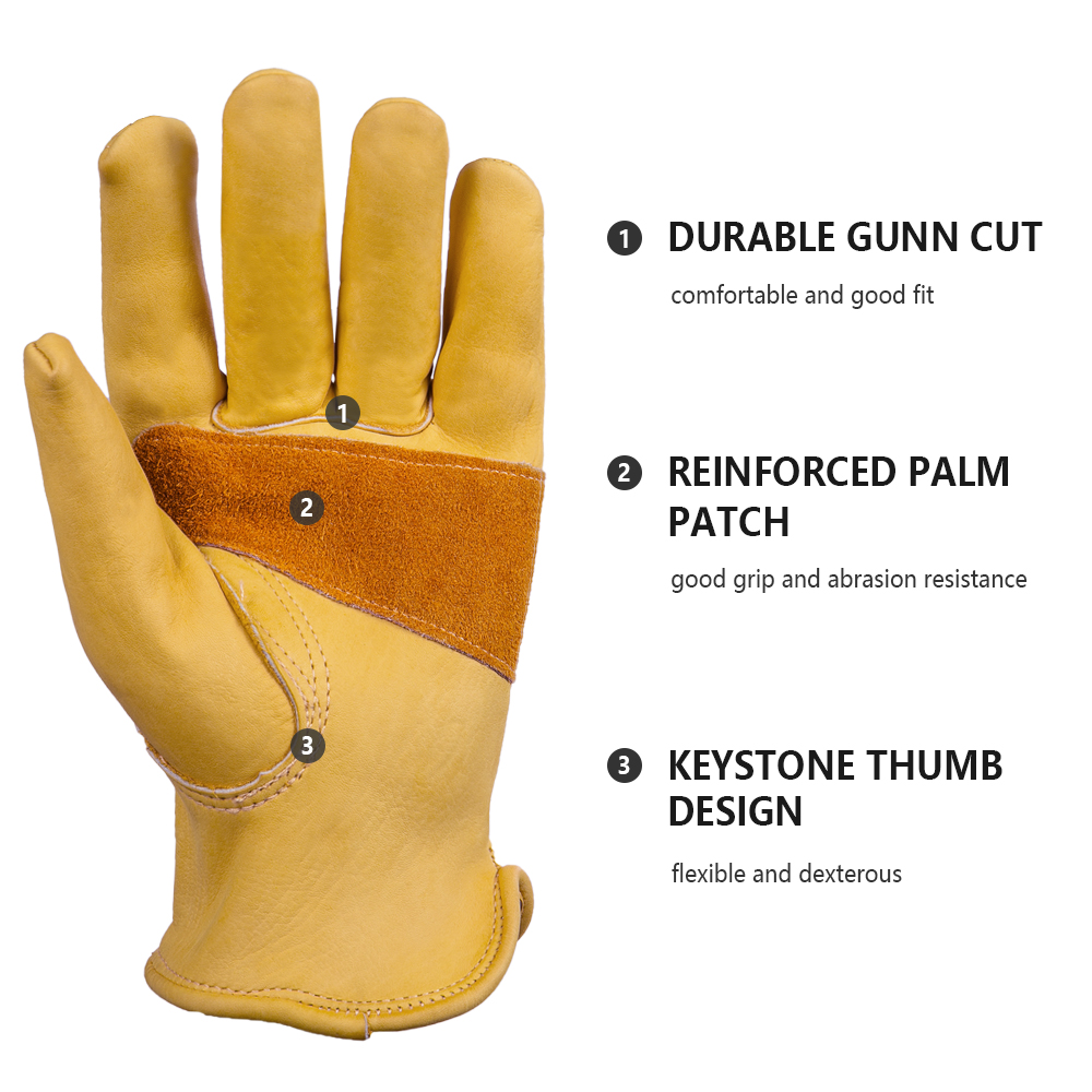 Leather Gloves Men Work Gloves - Leather Driving Glove review and price