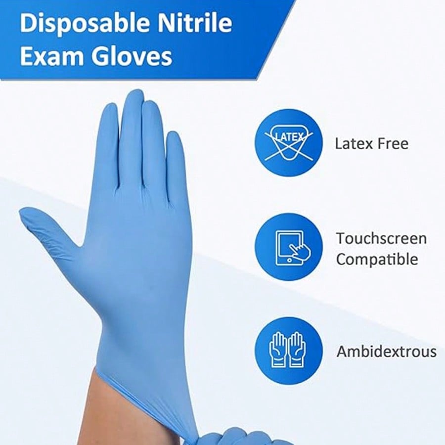 100pcs Heavy Duty Nitrile Disp - Rubber Glove Cleaning review and price