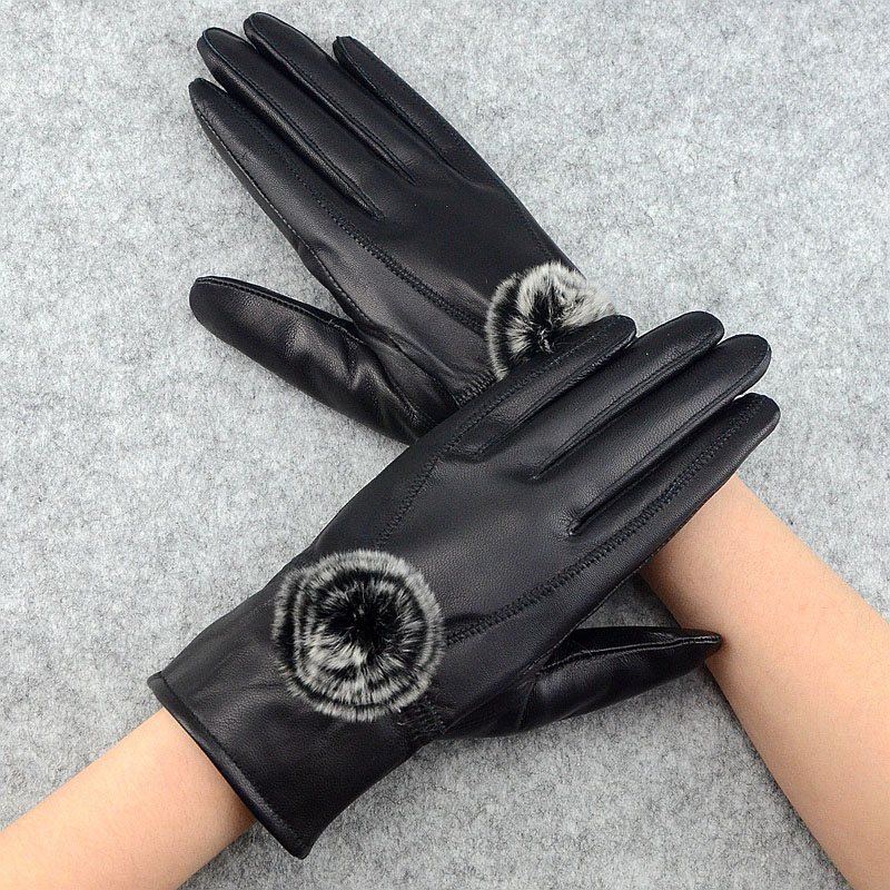 Women Winter Genuine Leather G - Wool Glove Lined review and price