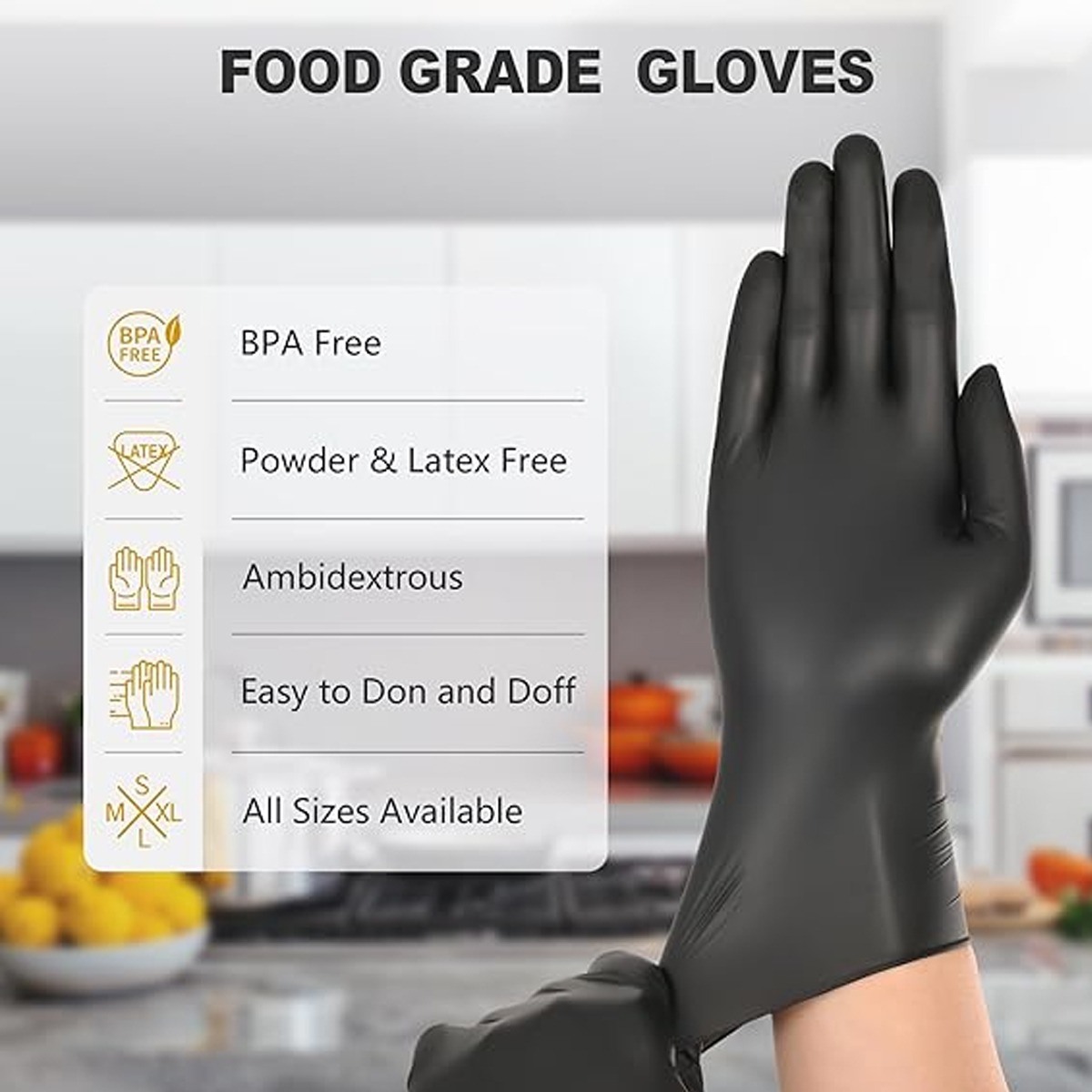 Heavy-Duty Black Disposable Ni - Nitrile Mechanic Glove review and price