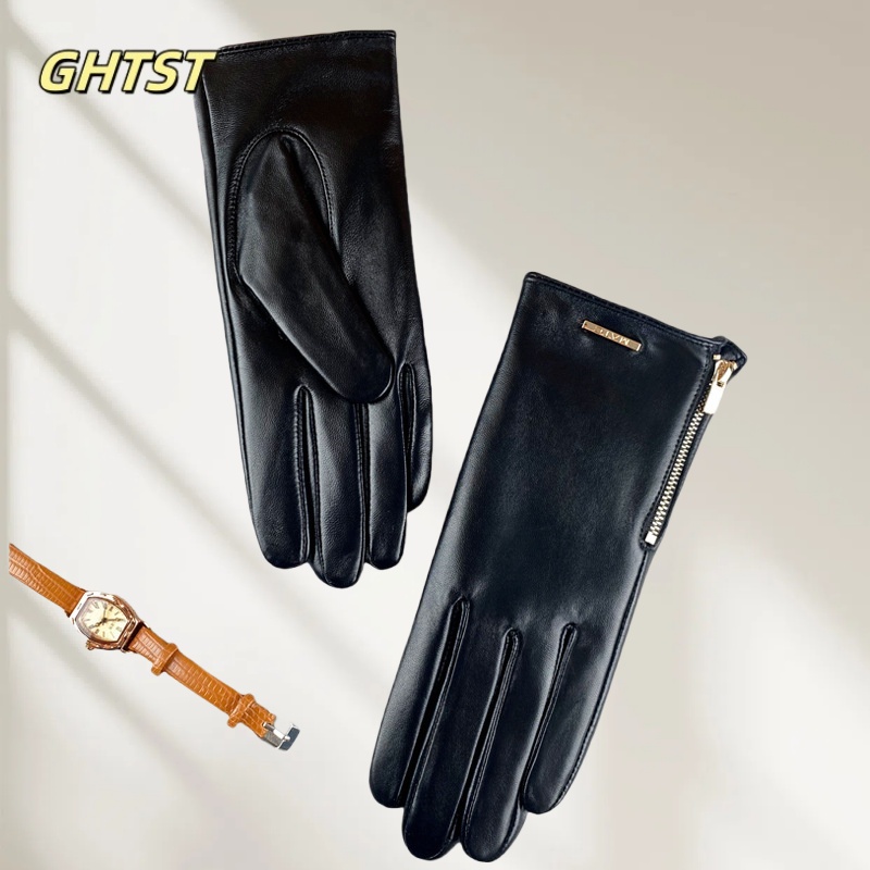 Fashion Real Sheepskin Motorcy - Leather Driving Glove review and price