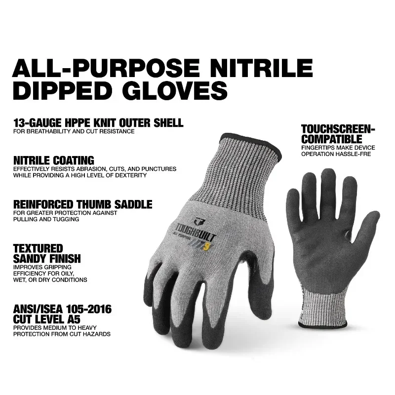 ToughBuilt TB-P2-112-5-L Nitri - Cut Resistant Glove review and price